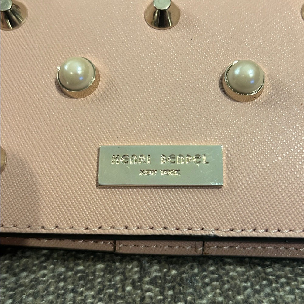 henri bendel Pink Pearl Stud Crossbody & Black White Stripe Crossbody Duo - Picture 4 of 12